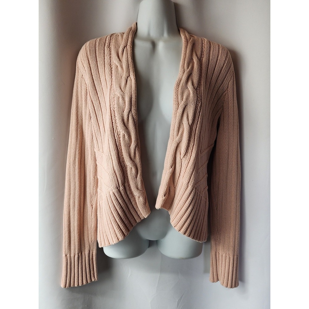 Axcess Liz Claiborne Cardigan‎ Sweater Y2K Pinkish Beige L